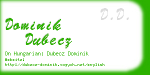 dominik dubecz business card